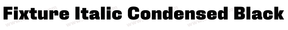 Fixture Italic Condensed Black字体转换